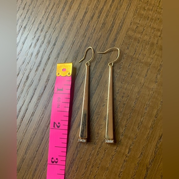 Preloved Dainty Gold Drop Earrings - Picture 3 of 3